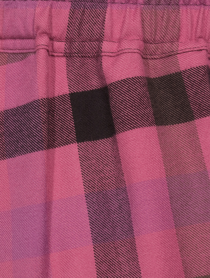 RICK OWENS Basket Swinger Shorts In Plaid Print | Holt Renfrew