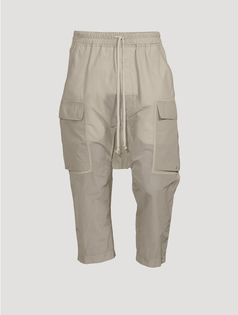 Nylon Cargo Cropped Pants