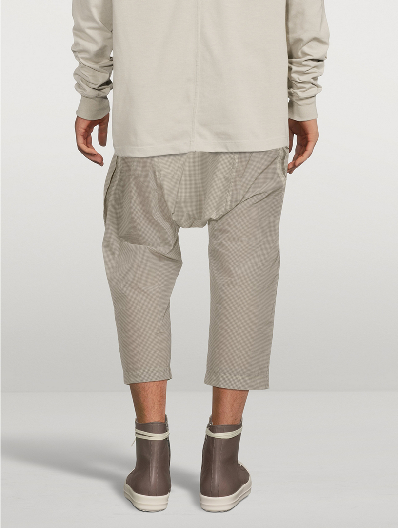 Nylon Cargo Cropped Pants