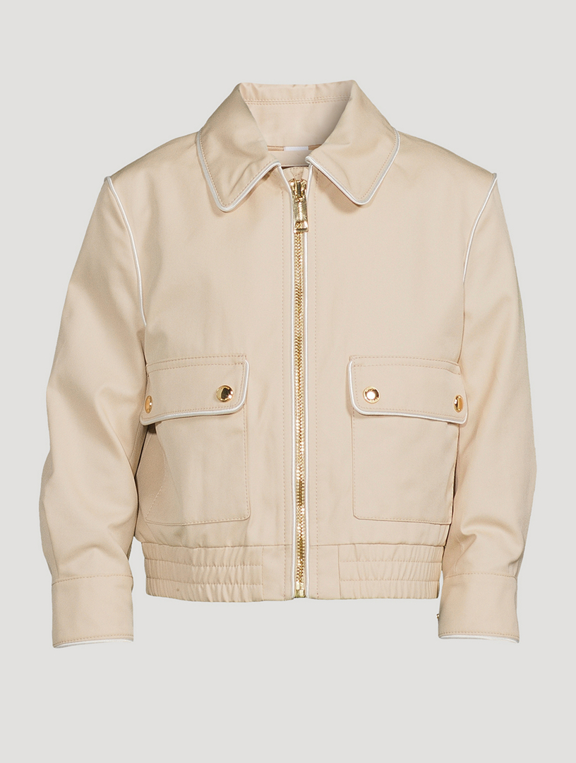 Thomas Bear Cotton Jacket in Multicoloured - Burberry Kids