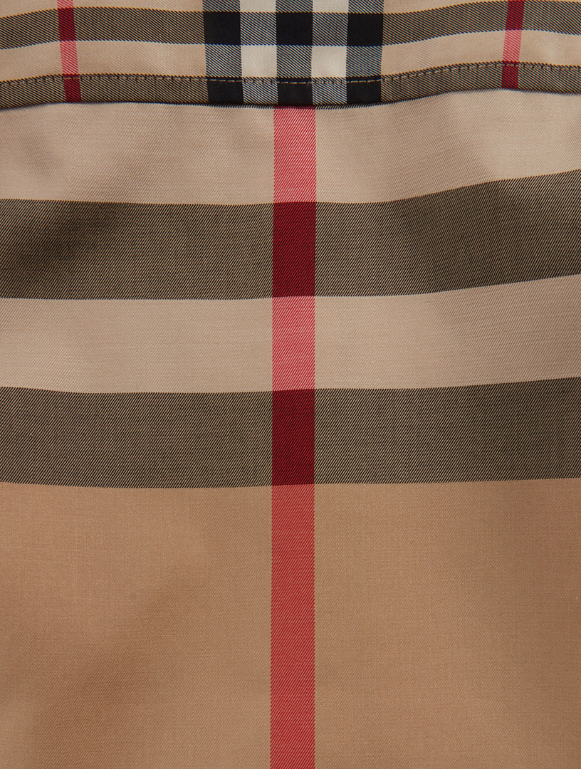 Patchwork Check Stretch Cotton Shirt
