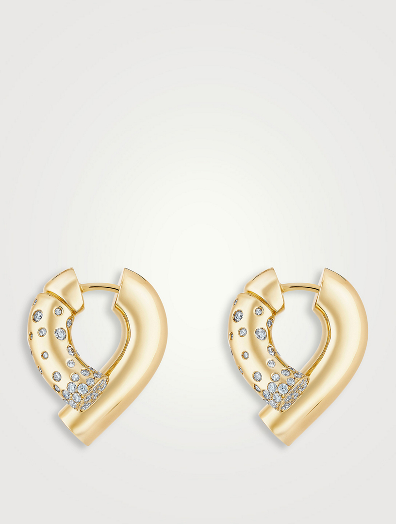 Oera 18K Gold Earrings With Diamonds