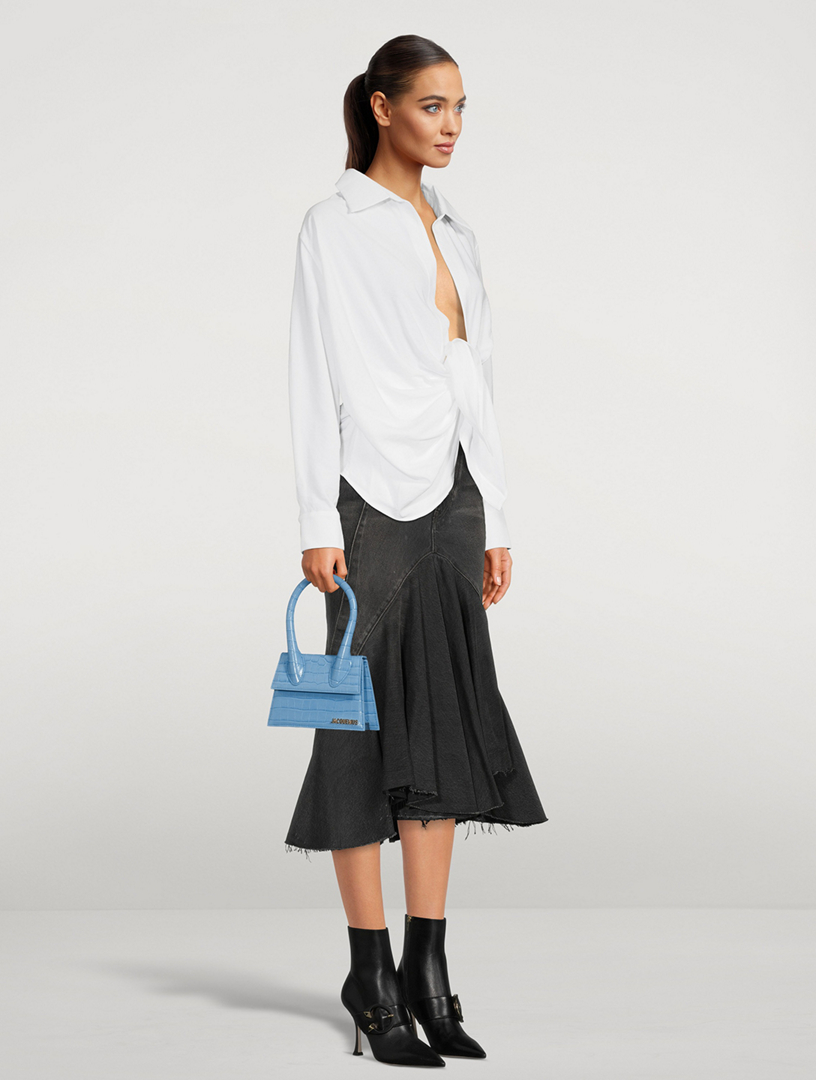 Le Chiquito Moyen Croc-Effect Leather Bag By Jacquemus