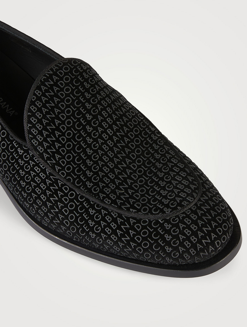 Velvet Logo Loafers