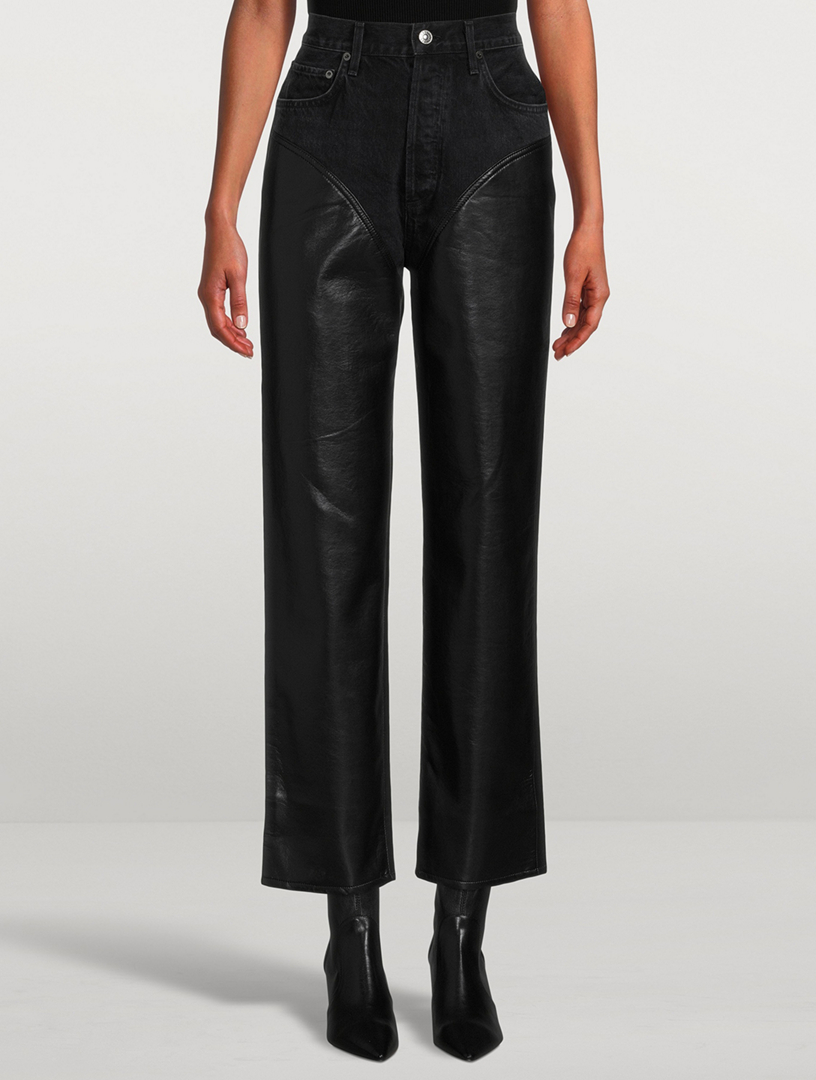 AGOLDE Harley Recycled Leather Jeans Holt Renfrew