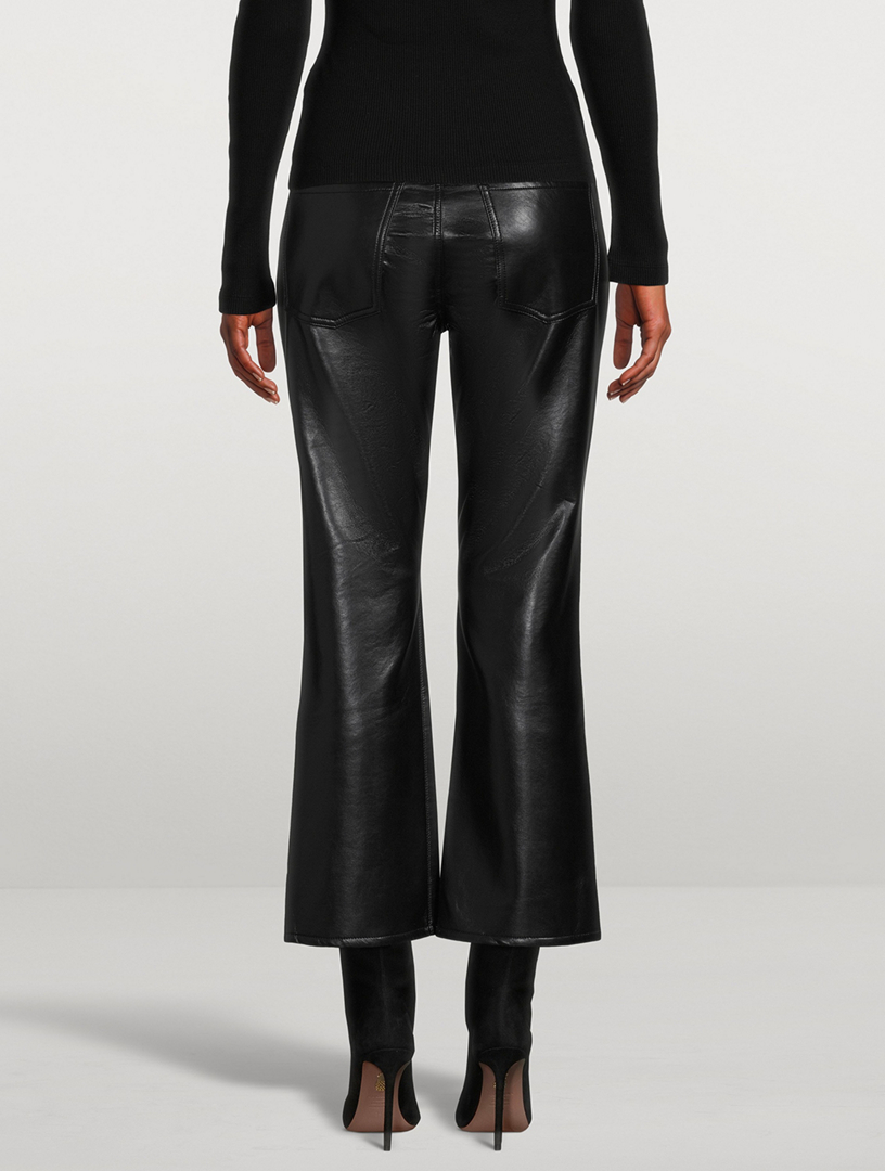 Isola Cropped Bootcut Recycled Leather Jeans