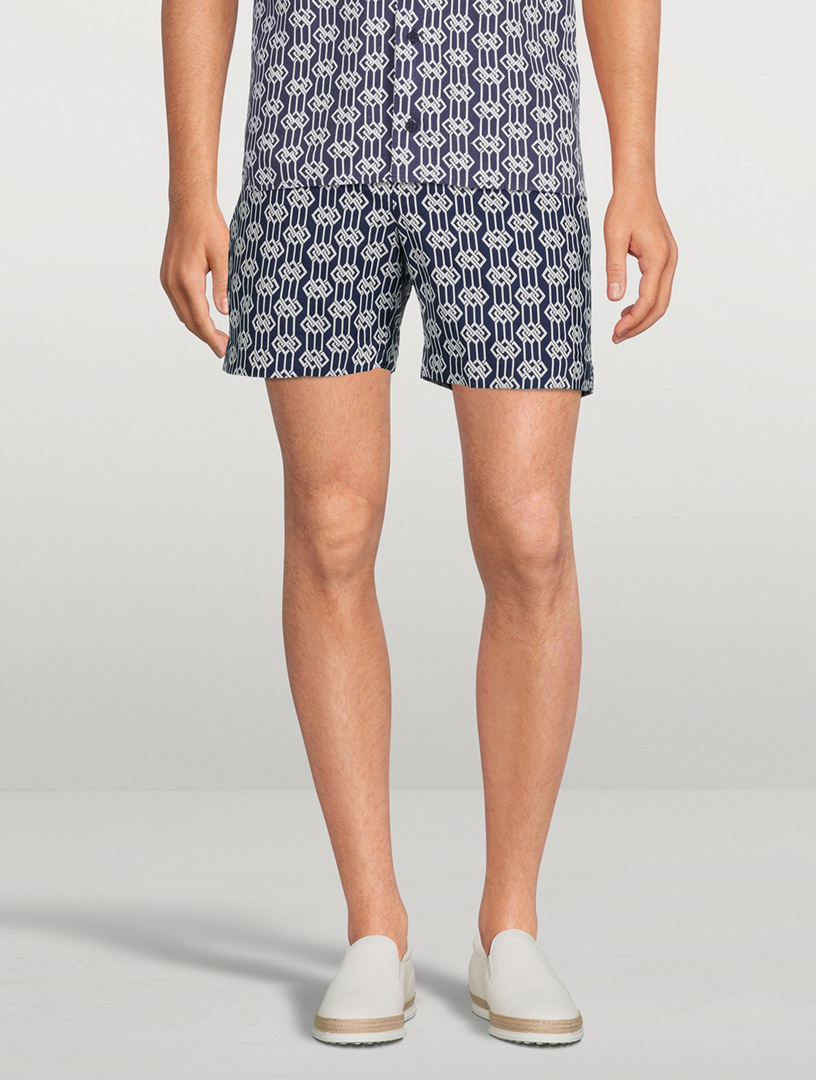 Bulldog X Jacquard Waypoint Mid-Length Swim Shorts