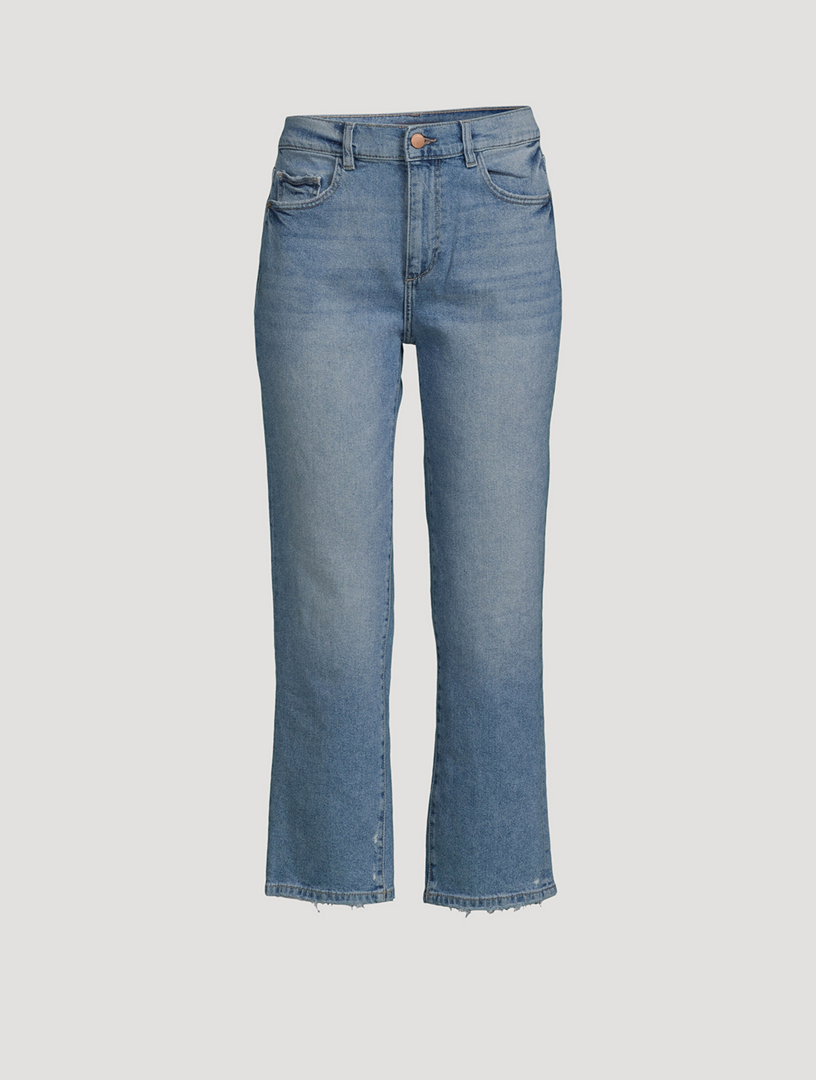 DL1961 Patti High-Rise Straight Jeans  Blue