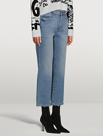 DL1961 Patti High-Rise Straight Jeans  Blue