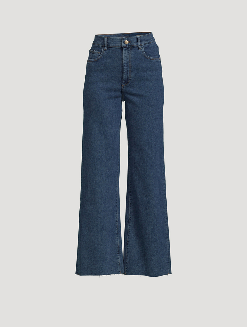 Raw hem Hepburn wide-leg jean, DL1961, High Rise