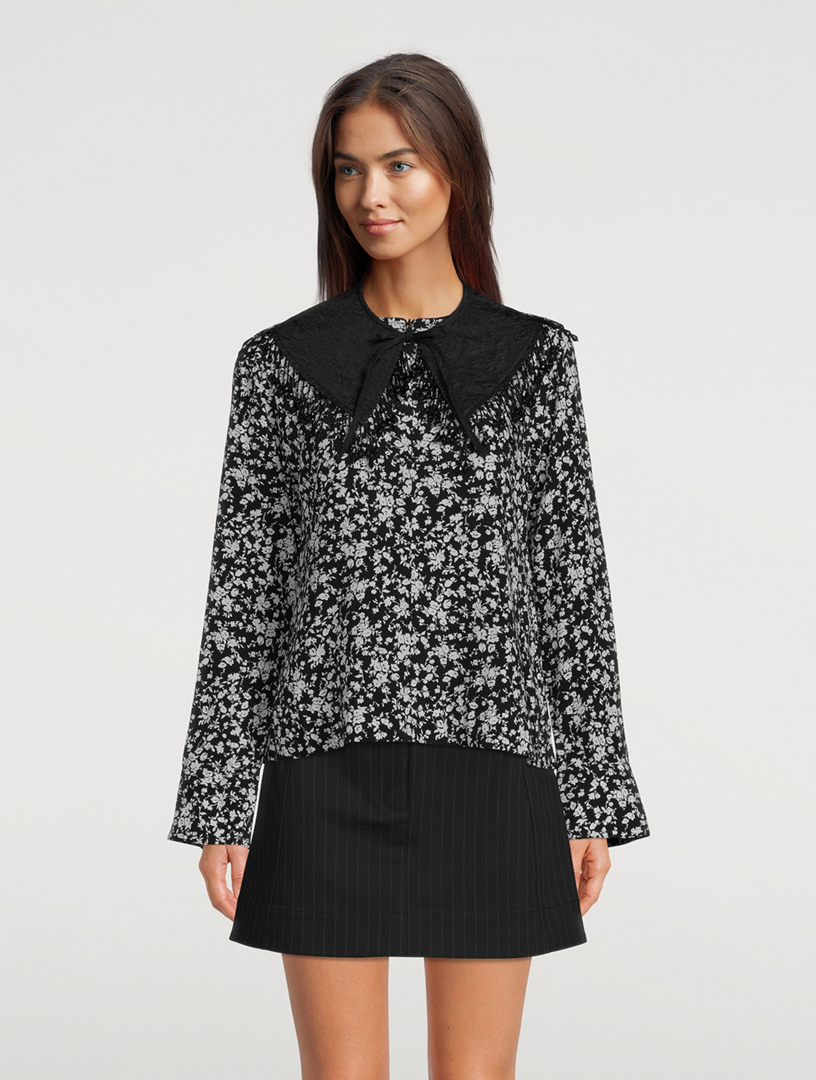 Jacquard Organza Beaded Collar