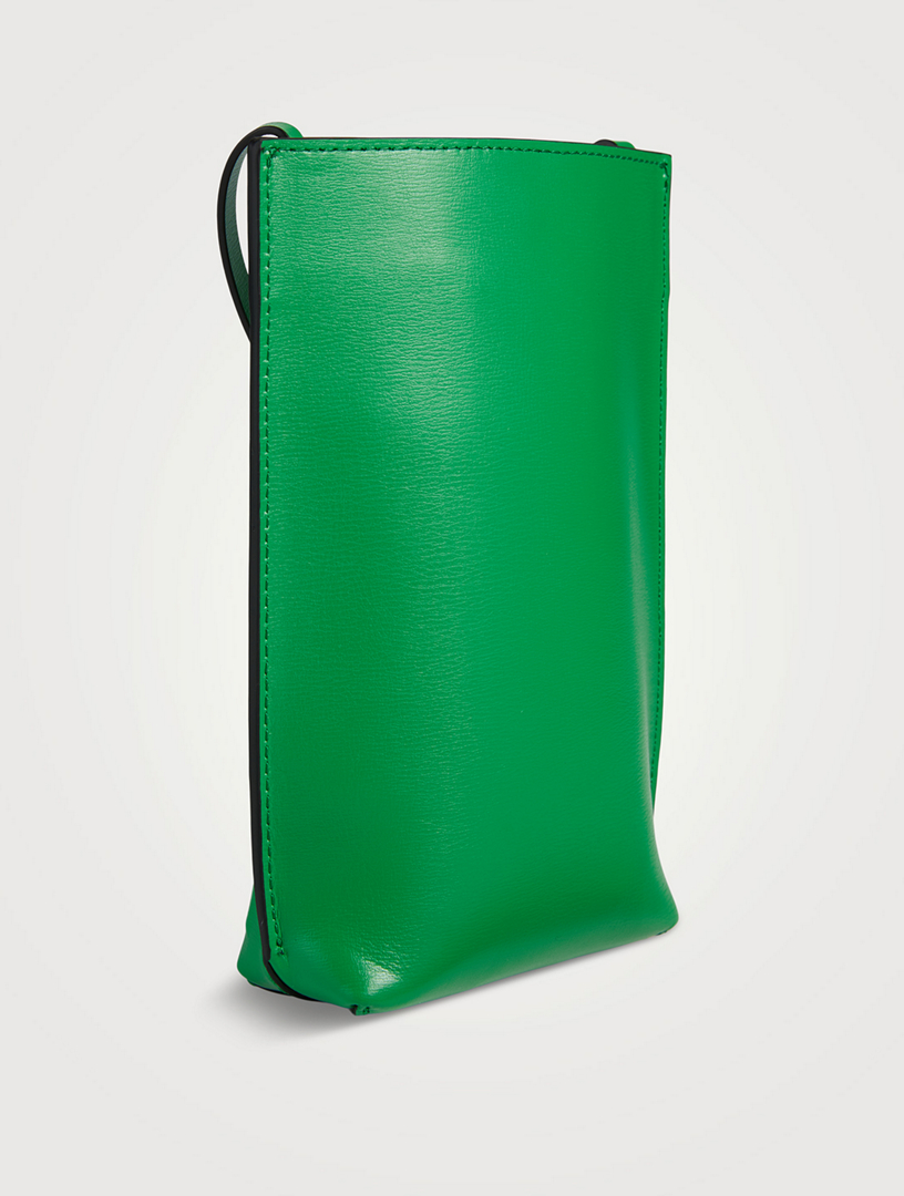 Small Banner Leather Crossbody Bag