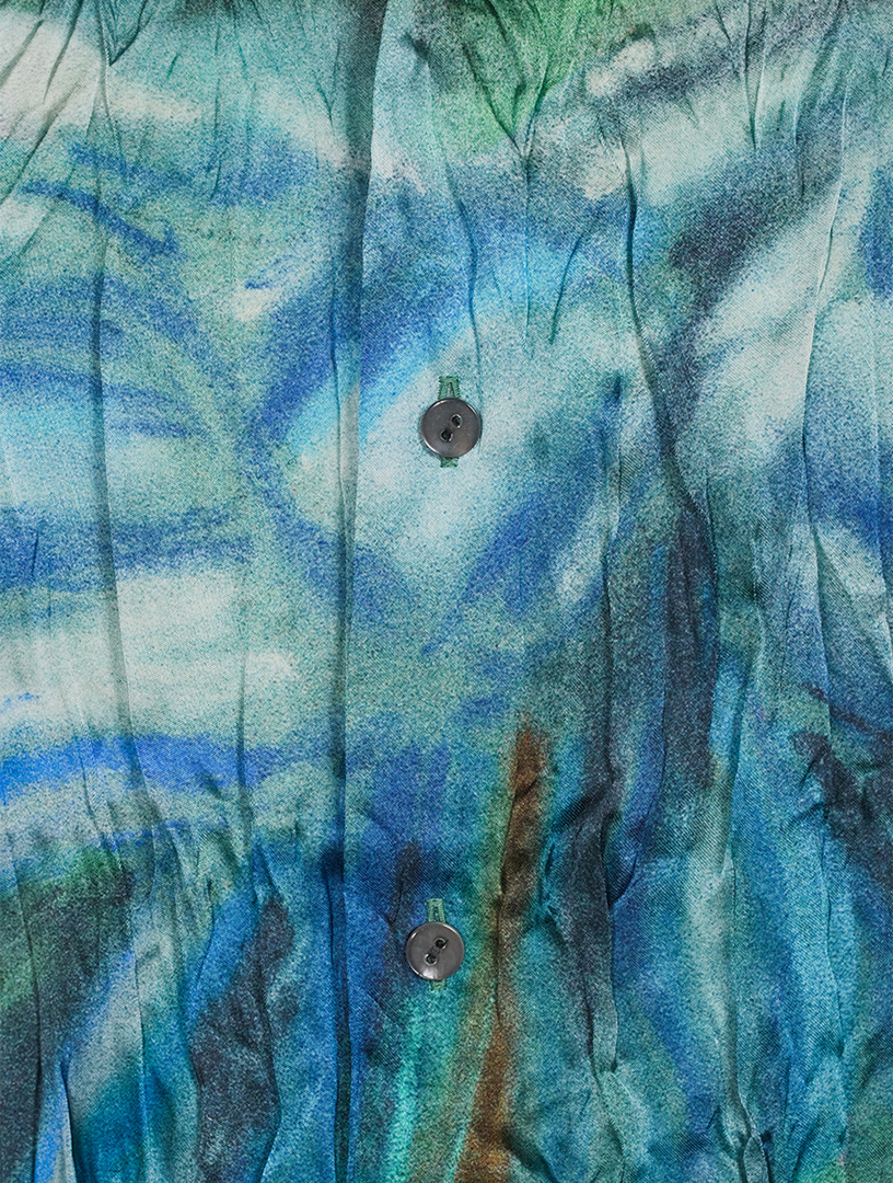 Crinkled Shirt With Kilimnik Bow Print
