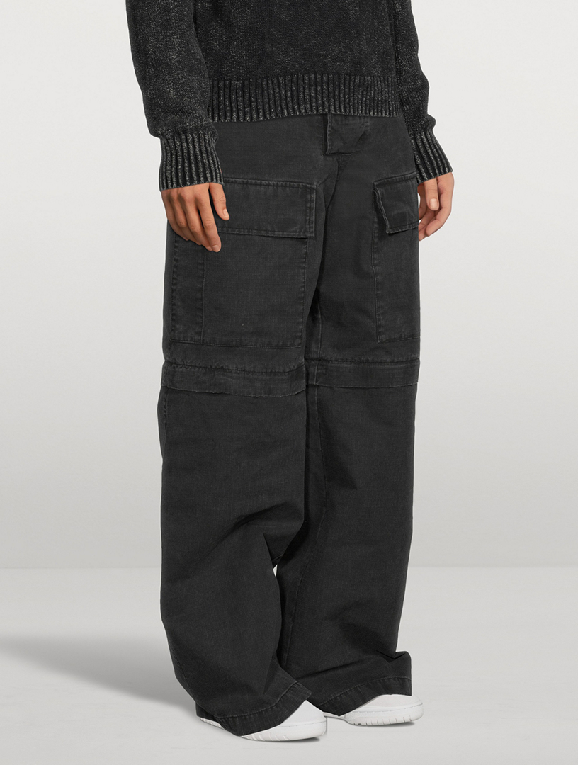 ACNE STUDIOS Polalo Wide-Leg Modal Trousers for Men