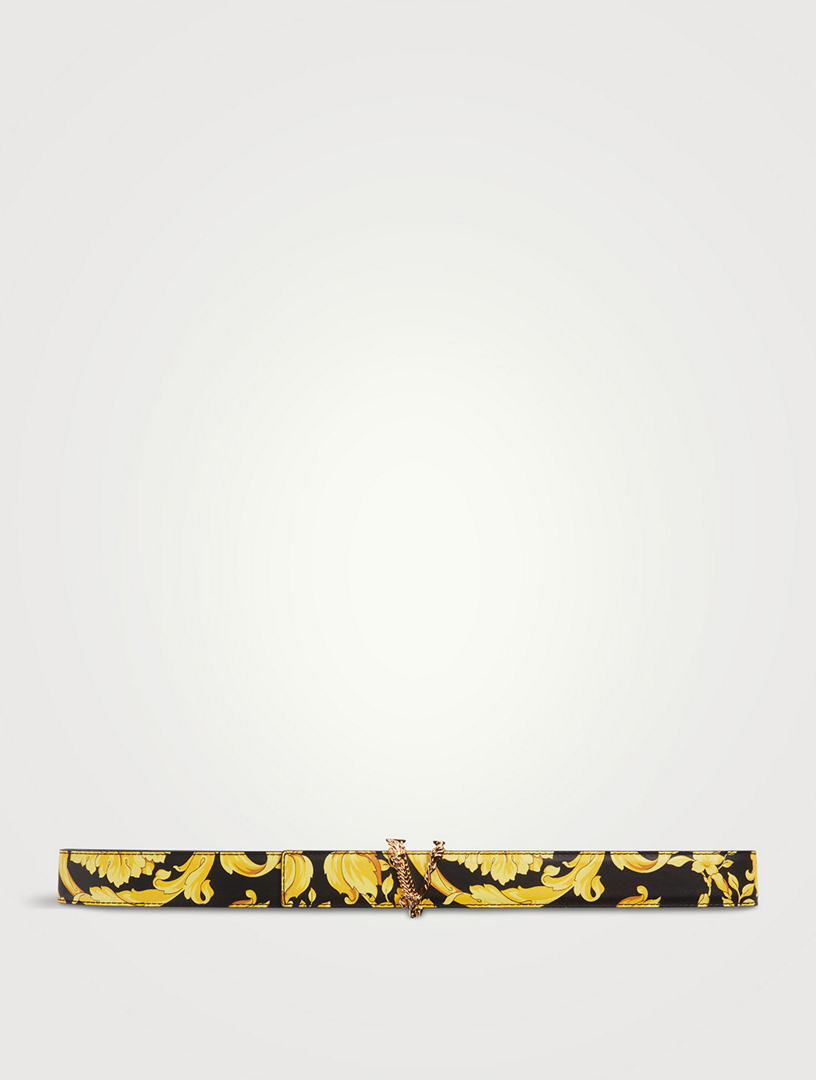 VERSACE Virtus Barocco Leather Belt | Holt Renfrew display picture 3