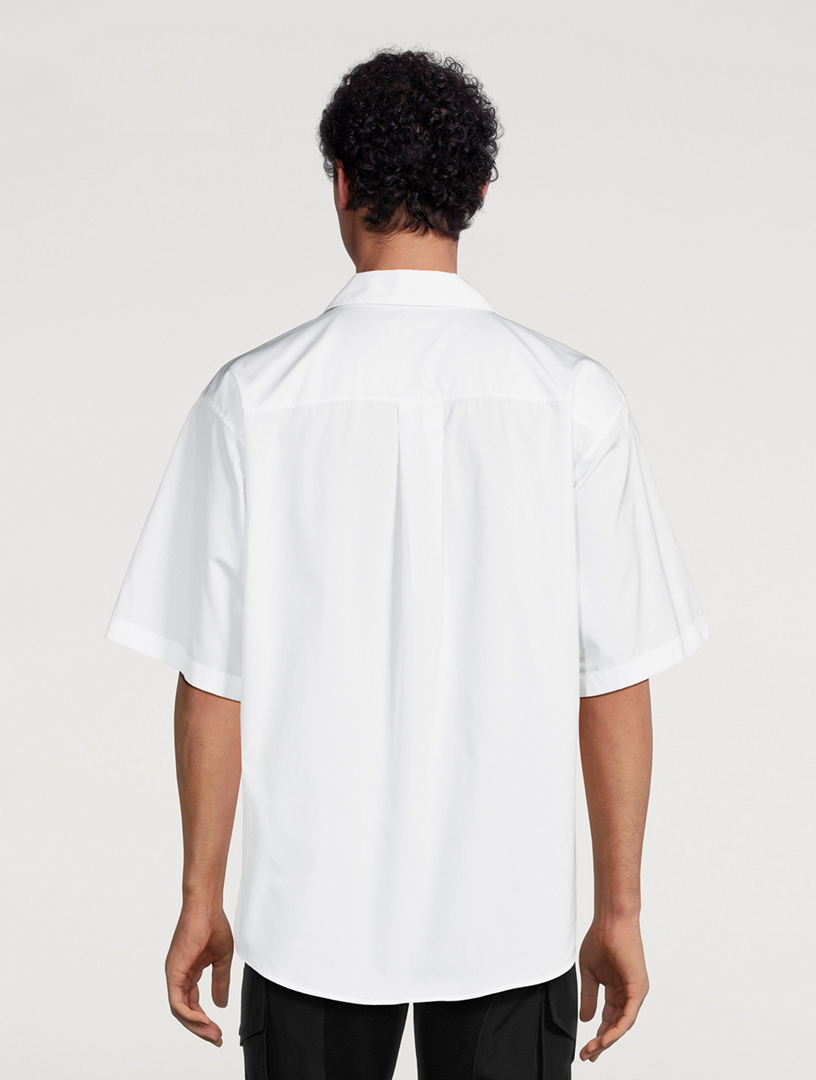 Goth Flower Cotton Short-Sleeve Shirt