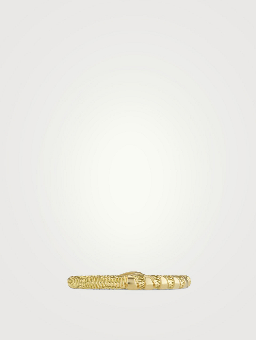 Ouroboros 18K Gold Ring With Emerald