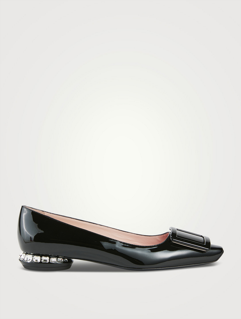 Brown Très Vivier crystal-buckle leopard-print flats, Roger Vivier