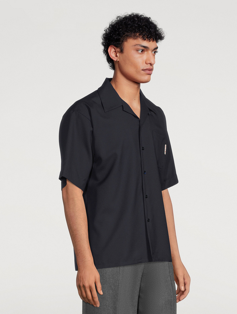 Tropical Wool Bowling Shirt