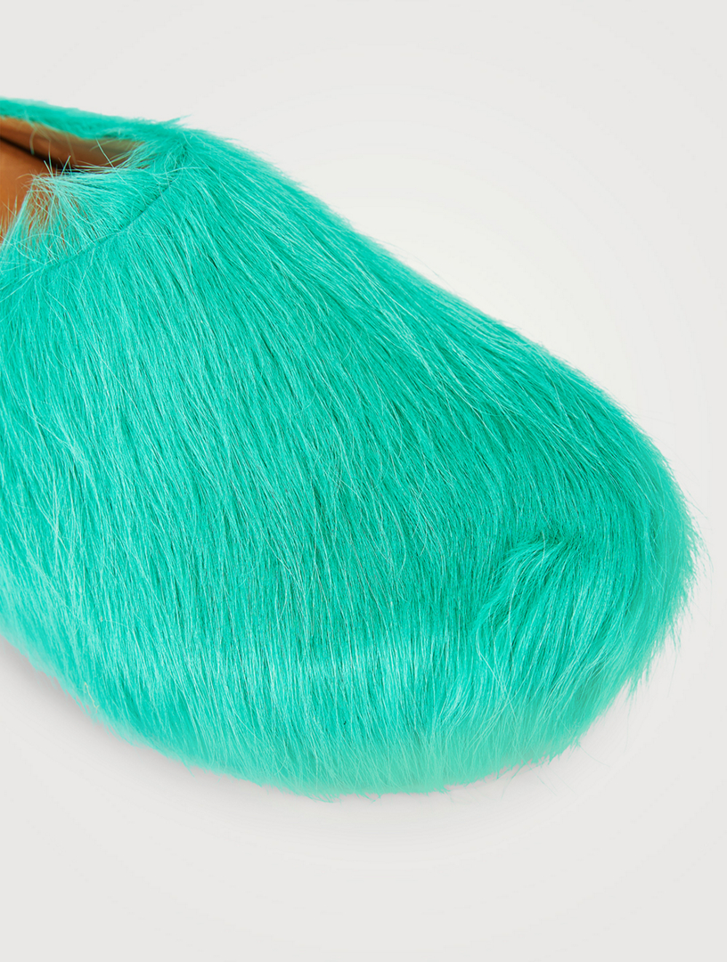 Fussbett Long Calf Hair Clogs