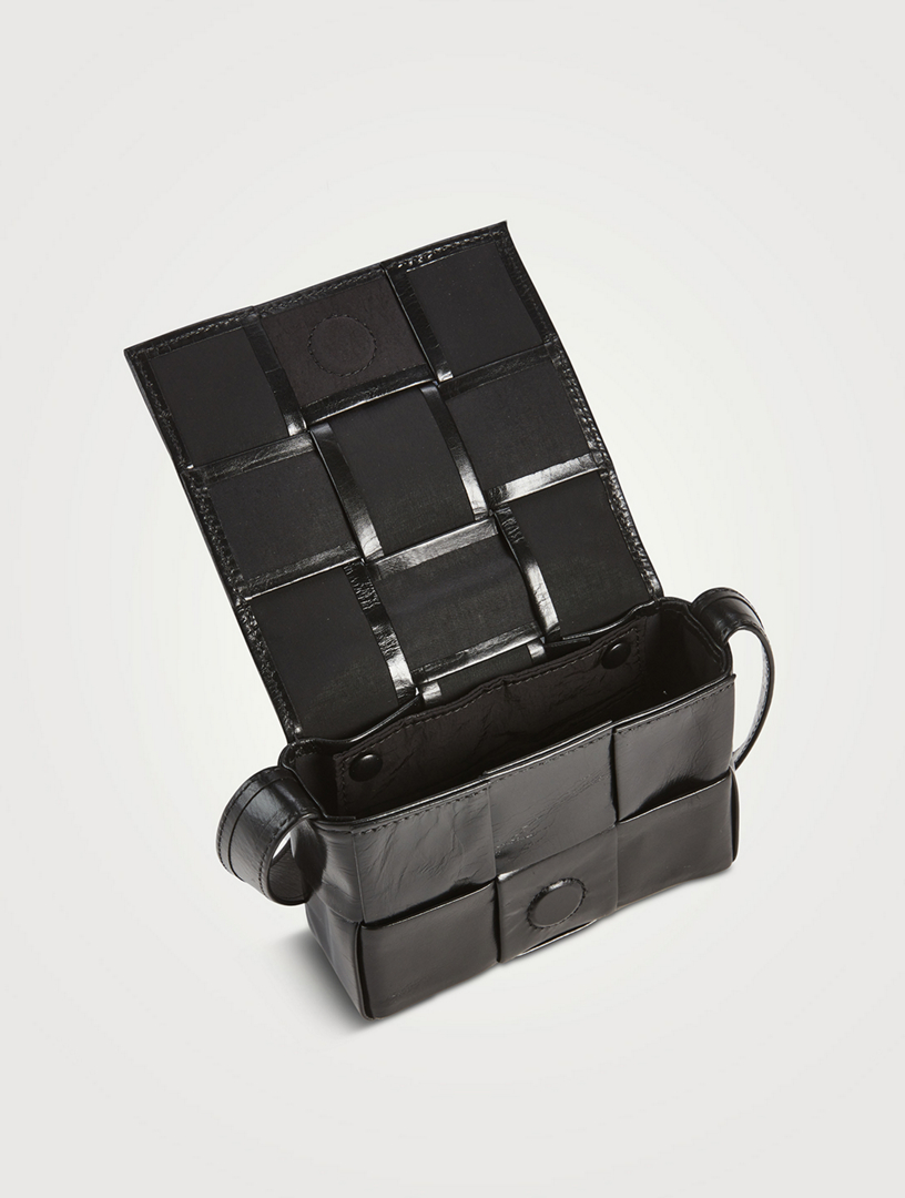 BOTTEGA VENETA Mini Cassette Intrecciato Leather Crossbody Bag