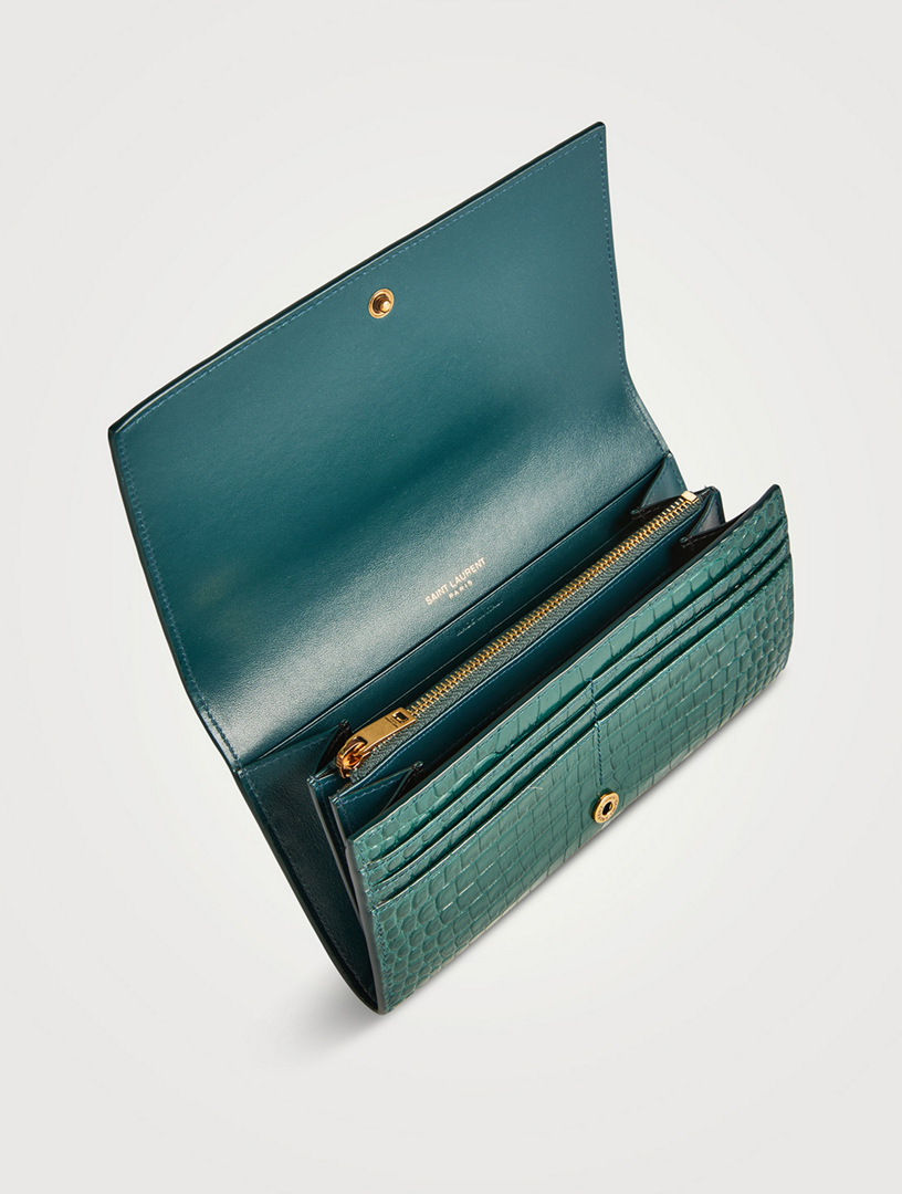 Ysl wallet green new arrivals