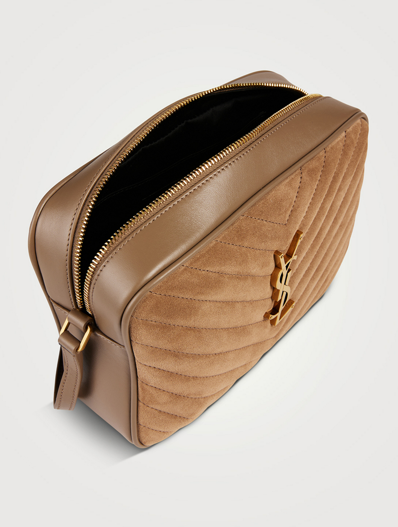 SAINT LAURENT Lou YSL Monogram Suede Camera Bag Holt Renfrew