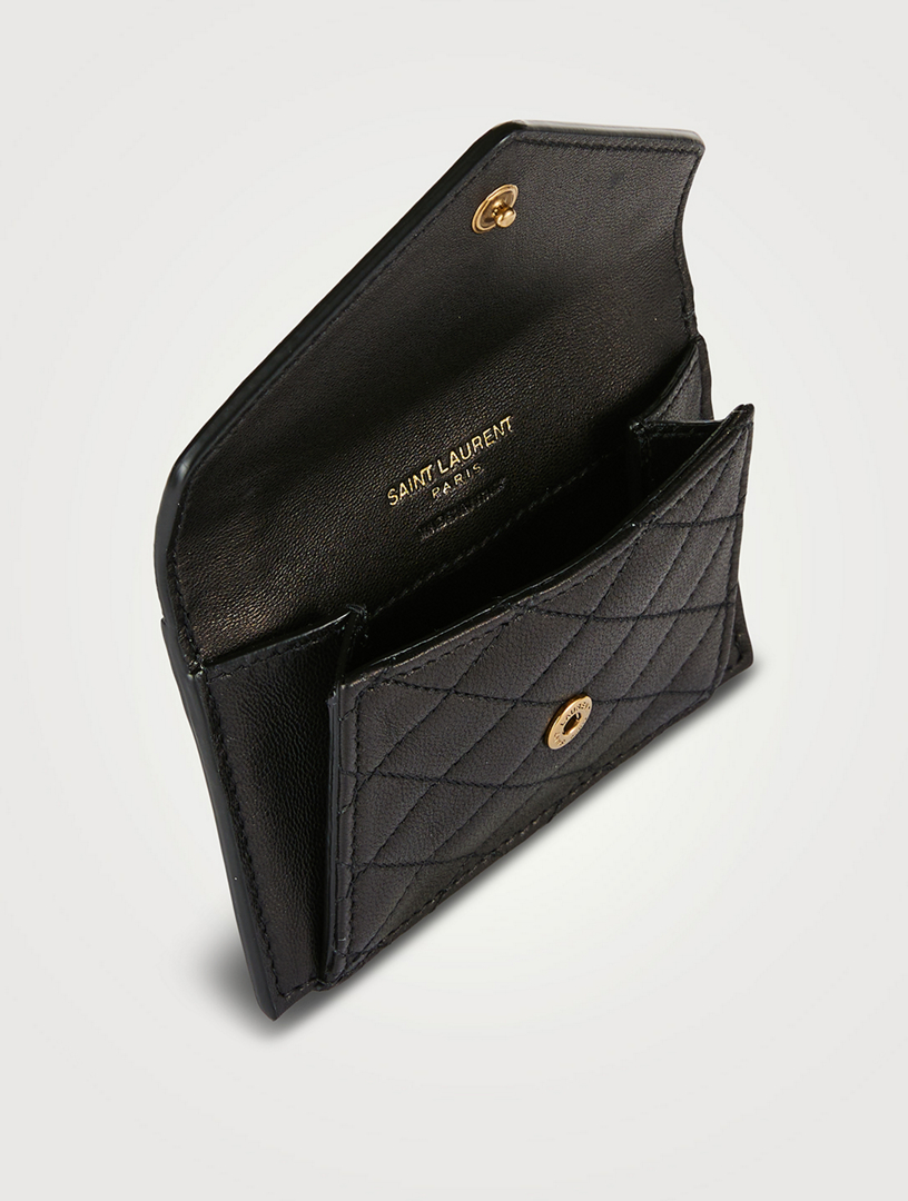 Saint Laurent Gaby Quilted Leather Card Holder