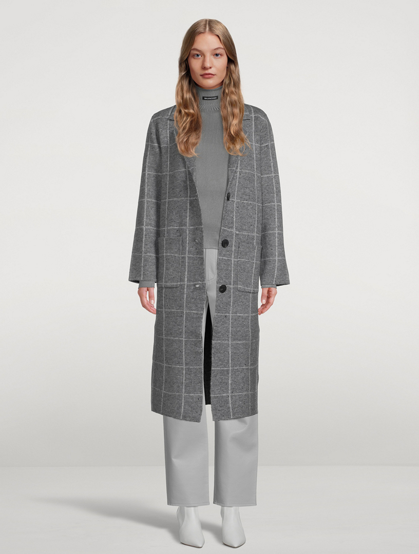 Brita Coat Window Pane Check Print