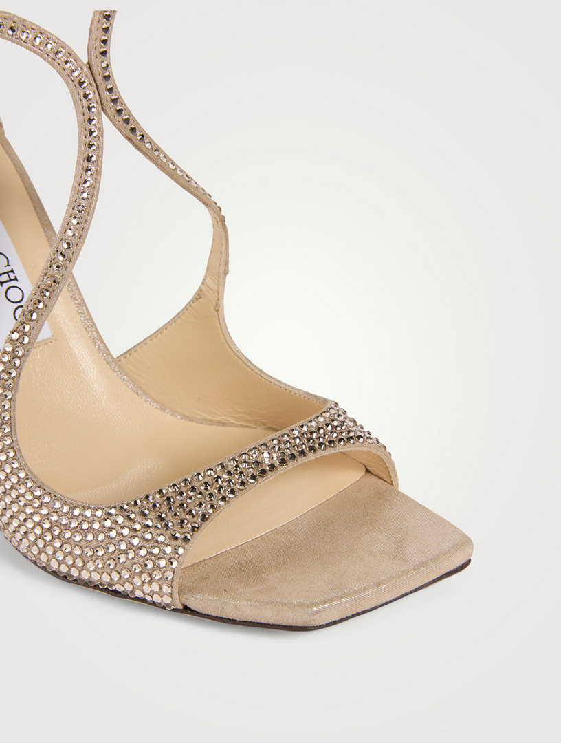 Azia 95 Embellished Stilettos with Ankle Strap