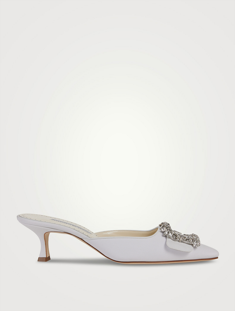 Maysale 50 Jewel Silk Mules