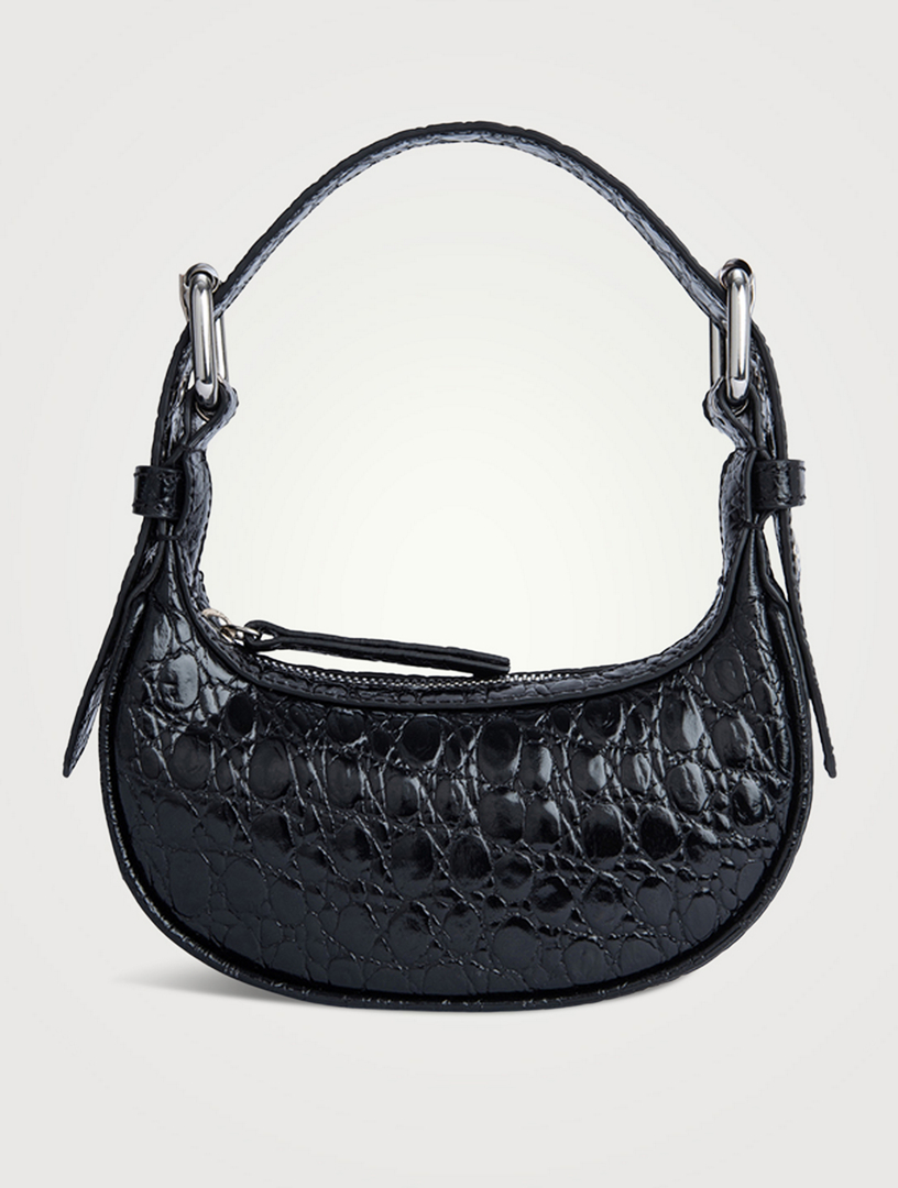 Mini Soho Croc-Embossed Leather Shoulder Bag - Main Image