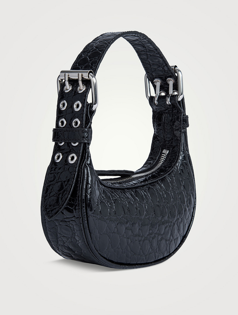 【送料&関税込】BY FAR Mini Soho Leather Shoulder Bag BY FAR Mini Soho Croc-Embossed Leather Shoulder Bag | Holt