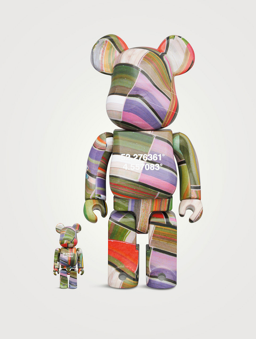Ensemble de figurines Benjamin Grant Overview Lisse de Be@rbrick à 100 % et 400 %