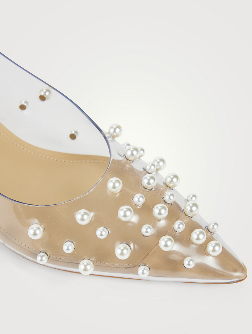 Roxy Pearl Embellished PVC Pumps