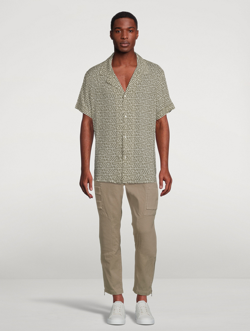 Short-Sleeve Shirt Pyramid Monogram Print