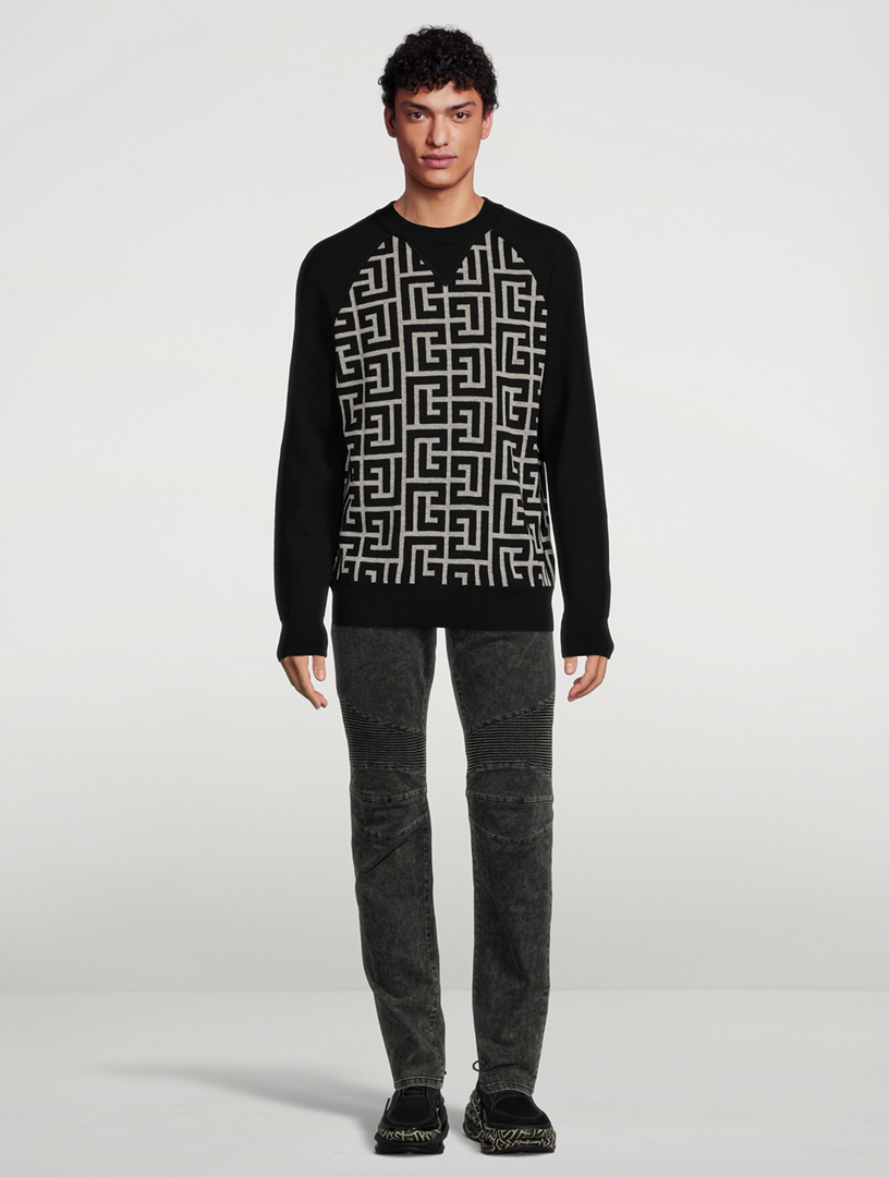 Wool And Linen Monogram Sweater