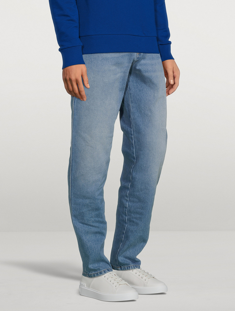 Cotton Straight-Leg Jeans
