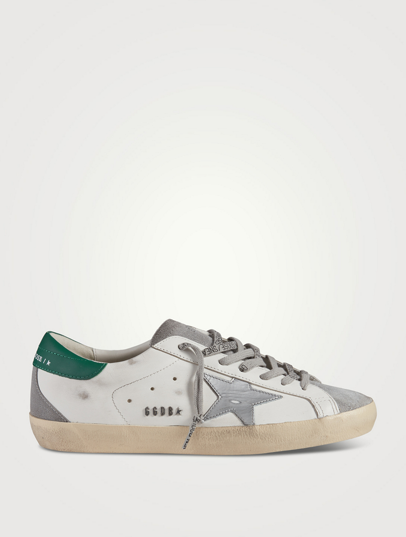 GOLDEN GOOSE Super-Star Leather Sneakers With Suede Toe | Holt Renfrew