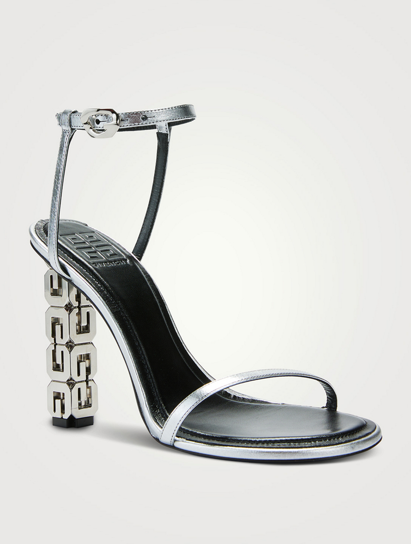 GIVENCHY G Cube Metallic Leather Sandals | Holt Renfrew