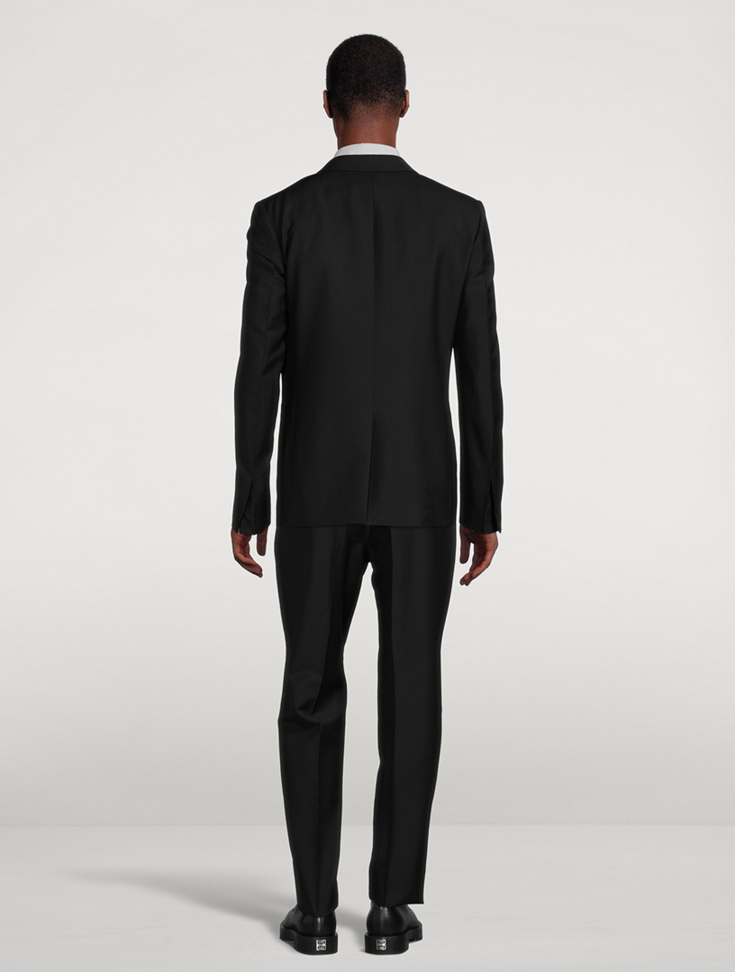 Wool And Mohair Slim Jacket With U-Lock