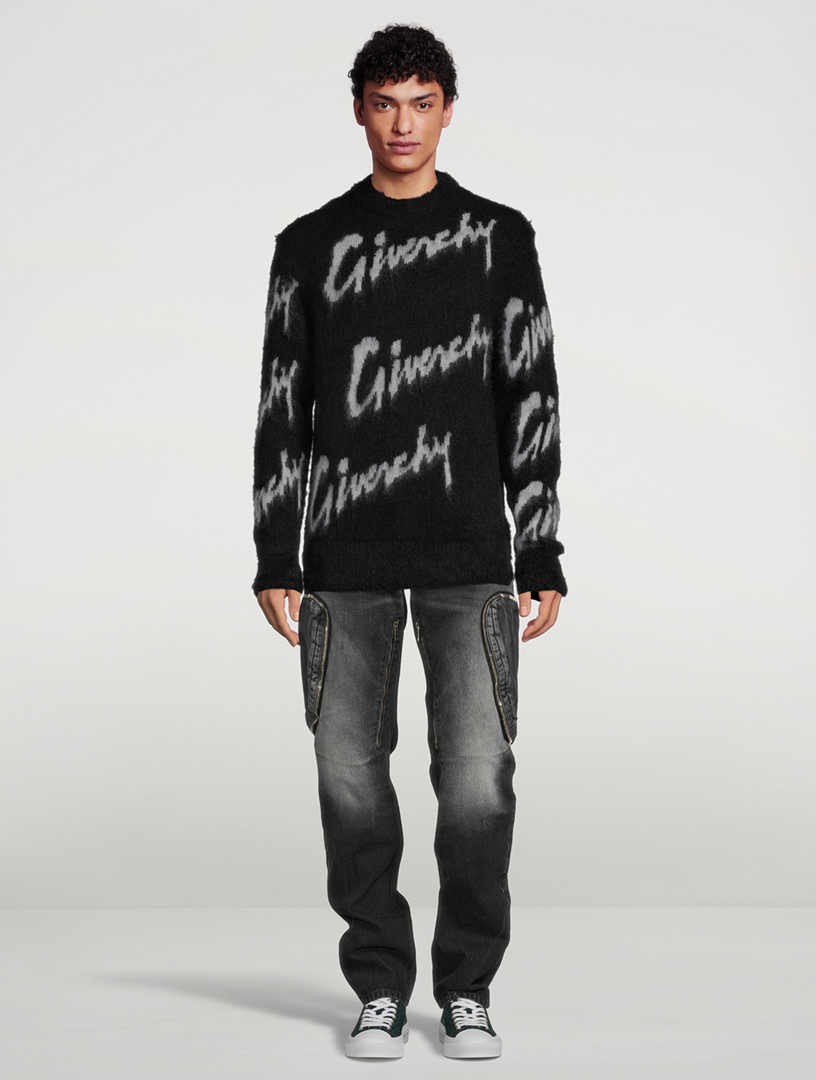 Givenchy Sweater In All-Over Intarsia Mohair And Wool - ShopStyle