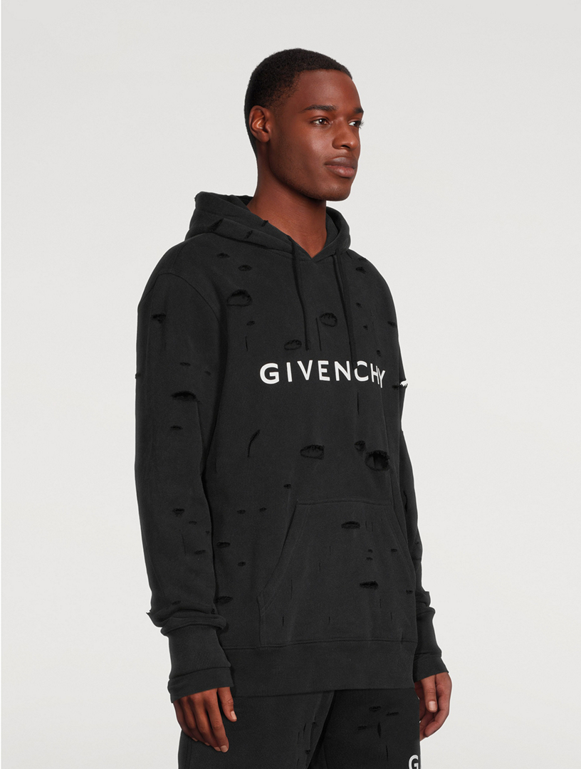 Givenchy destroyed store hoodie black