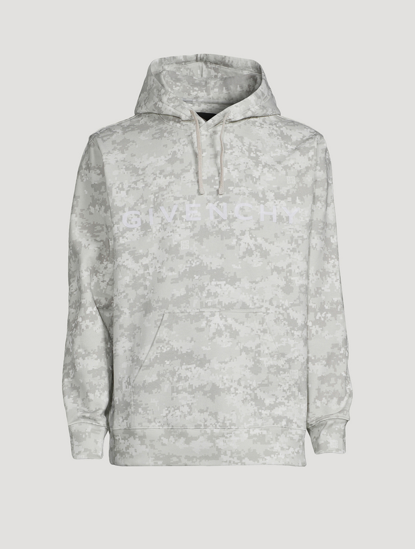 4G Cotton Hoodie In Camo Print