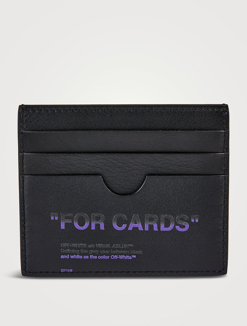 off-white Off-White: Black Quote Passport Holder, SSENSE Canada