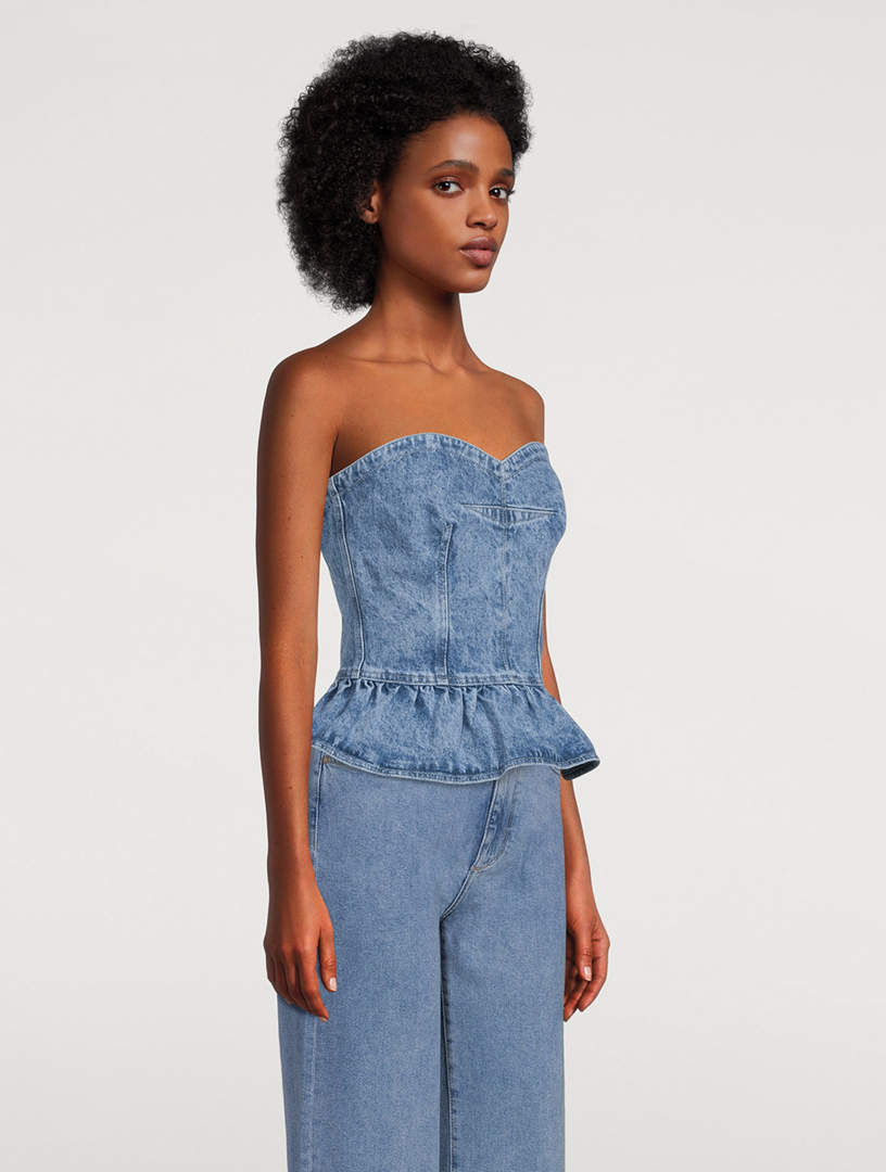 Solizinia Denim Bustier