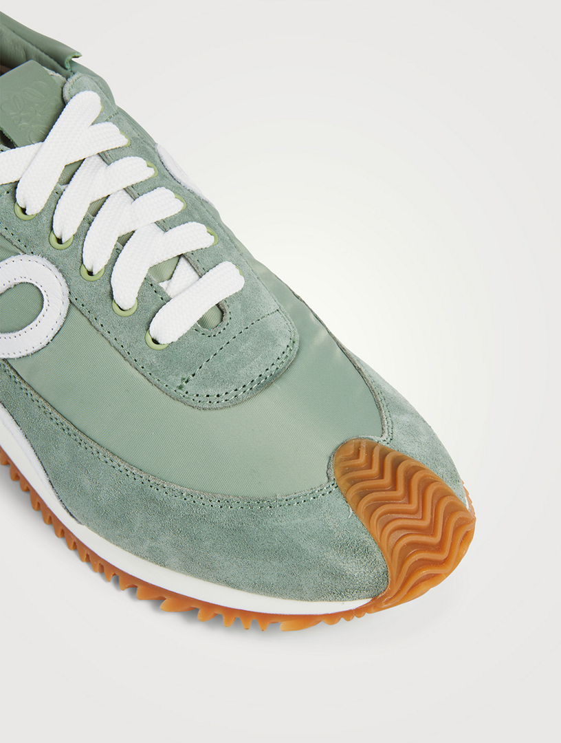 Flow Runner Nylon And Suede Sneakers