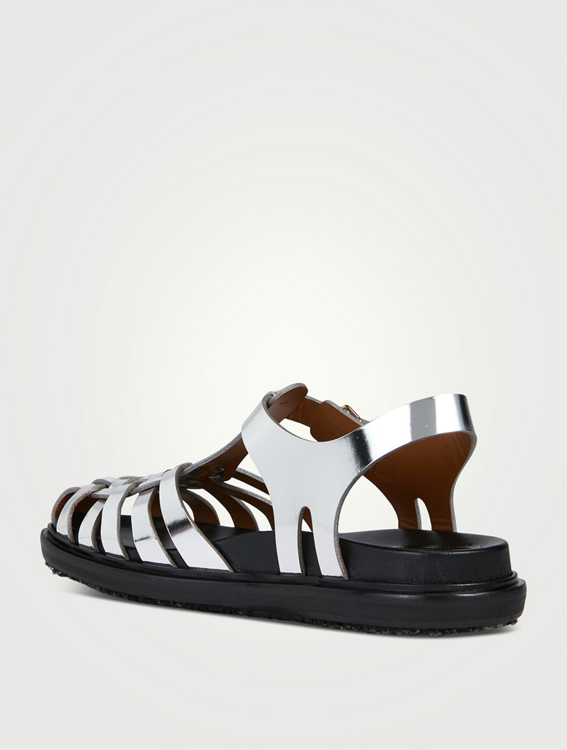 MARNI Mirrored Leather Fisherman Sandals Holt Renfrew