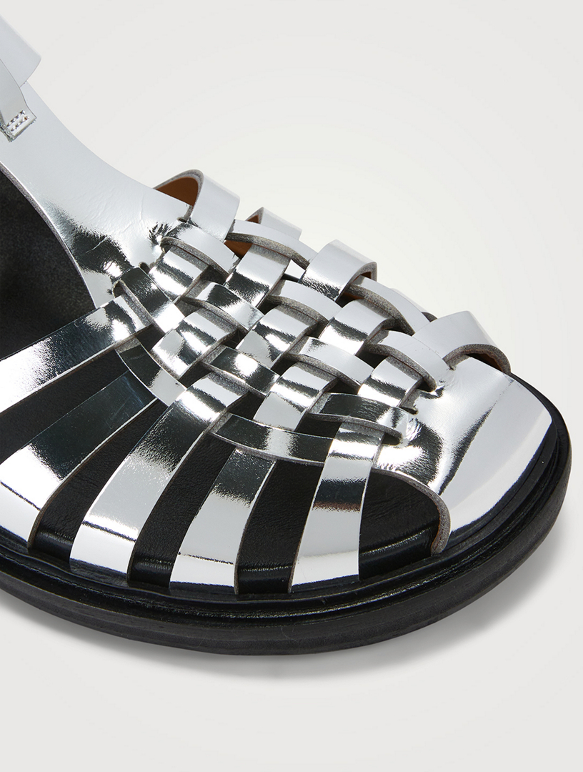 MARNI Mirrored Leather Fisherman Sandals | Holt Renfrew