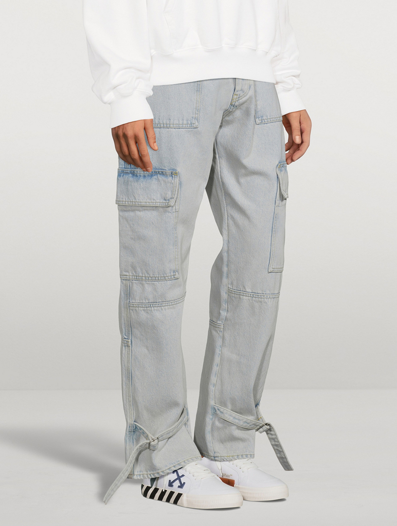 OFF-WHITE High-rise denim cargo pants